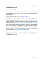 Social class and streaming in contexts of educational disadvantage: What young people have to say