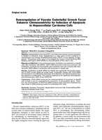 Downregulation of vascular endothelial growth factor enhances chemosensitivity by induction of apoptosis in hepatocellular carcinoma cells