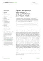 Genetic and genomic interventions in crop biofortification: Examples in millets