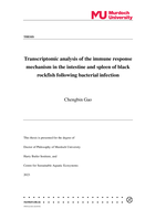 Transcriptomic analysis of the immune response mechanism in the intestine and spleen of black rockfish following bacterial infection