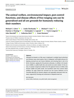 The animal welfare, environmental impact, pest control functions, and disease effects of free‐ranging cats can be generalized and all are grounds for humanely reducing their numbers