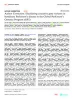 Author Correction: Elucidating causative gene variants in hereditary Parkinson’s disease in the Global Parkinson’s Genetics Program (GP2)