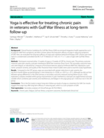Yoga is effective for treating chronic pain in veterans with Gulf War Illness at long-term follow-up