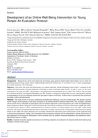 Development of an online well-being intervention for young people: An evaluation protocol