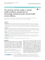 The promise and the reality: A mental health workforce perspective on technology-enhanced youth mental health service delivery