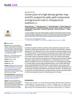 Construction of a high-density genetic map and QTL analysis for yield, yield components and agronomic traits in chickpea (Cicer arietinum L.)