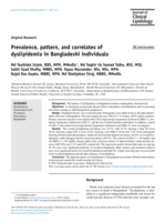 Prevalence, pattern, and correlates of dyslipidemia in Bangladeshi individuals