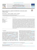 Expert preferences on options for biodiversity conservation under climate change