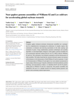 Near‐gapless genome assemblies of Williams 82 and Lee cultivars for accelerating global soybean research