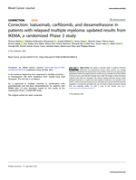 Correction: Isatuximab, carfilzomib, and dexamethasone in patients with relapsed multiple myeloma: updated results from IKEMA, a randomized Phase 3 study