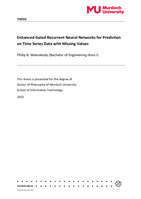 Enhanced Gated Recurrent Neural Networks for Prediction on Time Series Data with Missing Values