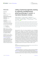 Utility of pharmacogenetic testing to optimise antidepressant pharmacotherapy in youth: A narrative literature review