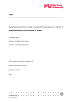 Grain phytate concentration is strongly associated with total phosphorus in a collection of Australian bread wheat (Triticum aestivum cv. Scepter)