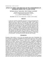 Effect of variety and seed rate on yield performance of mungbean under strip tillage system
