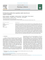 Learning bias predicts fear acquisition under stress but not cognitive flexibility