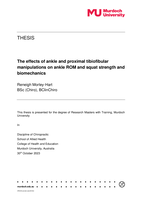 The effects of ankle and proximal tibiofibular manipulations on ankle ROM and squat strength and biomechanics
