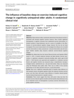 The influence of baseline sleep on exercise‐induced cognitive change in cognitively unimpaired older adults: A randomised clinical trial