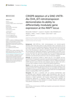 CRISPR deletion of a SINE-VNTR-Alu (SVA_67) retrotransposon demonstrates its ability to differentially modulate gene expression at the MAPT locus