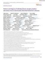 Pattern and degree of individual brain atrophy predicts dementia onset in dominantly inherited Alzheimer's disease