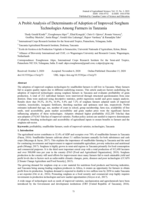 A probit Analysis of Determinants of Adoption of Improved Sorghum Technologies Among Farmers in Tanzania