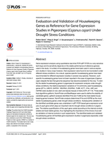 Evaluation and Validation of Housekeeping Genes as Reference for Gene Expression Studies in Pigeonpea (Cajanus cajan) Under Drought Stress Conditions: e0122847