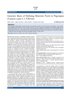 Genomic basis of defining heterotic pools in pigeonpea&nbsp;(Cajanus cajan L.): A review