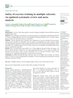 Safety of exercise training in multiple sclerosis: An updated systematic review and meta-analysis