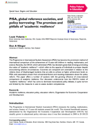 PISA, global reference societies, and policy borrowing: The promises and pitfalls of 'academic resilience'