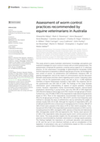 Assessment of worm control practices recommended by equine veterinarians in Australia