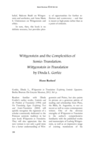 BOOK REVIEW: Wittgenstein and the Complexities of Semio-Translation – Wittgenstein in Translation (2012) by Dinda L. Gorlée