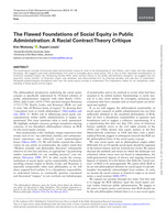The Flawed Foundations of Social Equity in Public Administration: A Racial Contract Theory Critique