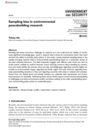 Sampling bias in environmental peacebuilding research
