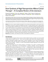 How Synthesis of Algal Nanoparticles Affects Cancer Therapy? – A Complete Review of the Literature