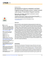 Multiplatform plasma metabolic and lipid fingerprinting of breast cancer: A pilot control-case study in Colombian Hispanic women