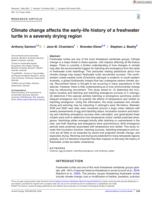 Climate change affects the early-life history of a freshwater turtle in a severely drying region