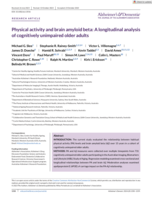 Physical activity and brain amyloid beta: A longitudinal analysis of cognitively unimpaired older adults