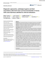 Diagnostic approaches, aetiological agents and their associations with short-term survival and laminitis in horses with acute diarrhoea admitted to referral institutions
