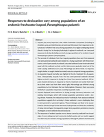 Responses to desiccation vary among populations of an endemic freshwater isopod, Paramphisopus palustris