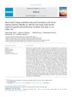 Boron seed coating combined with seed inoculation with boron tolerant bacteria (Bacillus sp. MN-54) and maize stalk biochar improved growth and productivity of maize (Zea mays L.) on saline soil