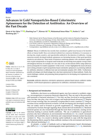 Advances in Gold Nanoparticles-Based Colorimetric Aptasensors for the Detection of Antibiotics: An Overview of the Past Decade