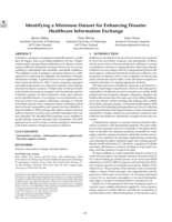 Identifying a minimum dataset for enhancing disaster healthcare information exchange