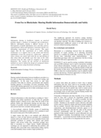From Fax to Blockchain: Sharing Health Information Democratically and Safely