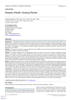 Disaster eHealth: Scoping Review