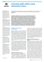 Assessing reptile welfare using behavioural criteria