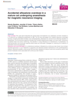 Accidental alfaxalone overdose in a mature cat undergoing anaesthesia for magnetic resonance imaging