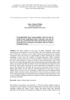 Re-remembering Australia: Public memorials sharing difficult knowledge