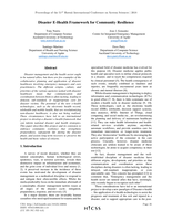 Disaster E-Health Framework for Community Resilience