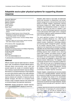 Adaptable socio-cyber physical systems for supporting disaster response