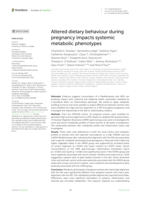 Altered dietary behaviour during pregnancy impacts systemic metabolic phenotypes