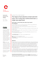 The impact of tool selection on back and wrist injury risk in tying steel reinforcement bars: a single case experiment